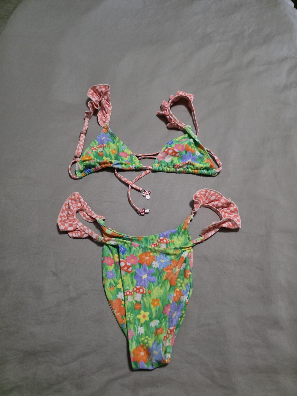 Blackbough Swim Floral Green & Pink Two-Piece Bikini